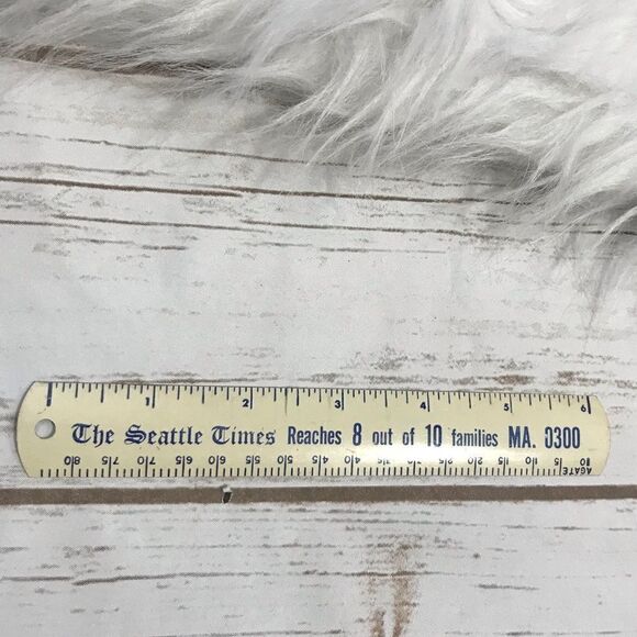Seattle Collectible Tin 6 Inch Ruler Seattle Times - Picture 1 of 4